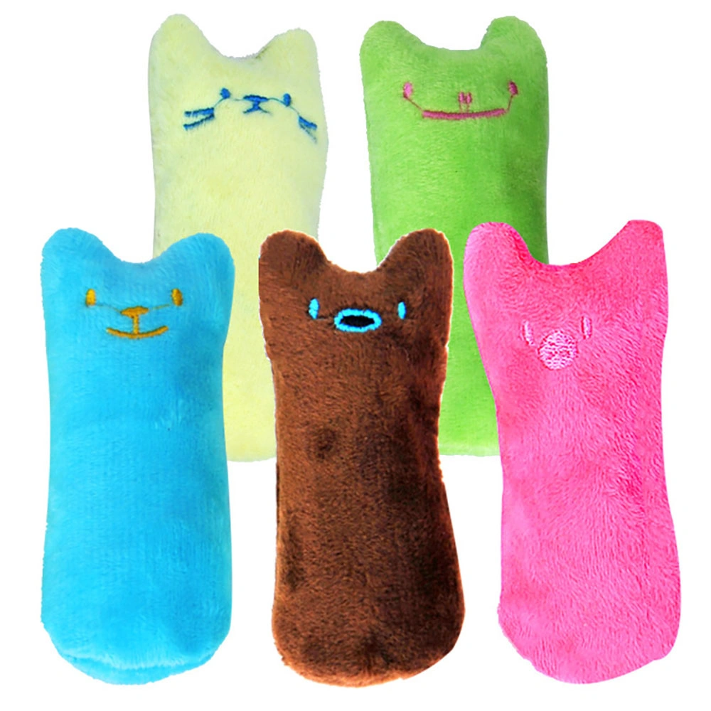 Pulgar Catnip Emoji cara Plush Juguete con sonido dientes de papel Suministros de juguetes de gato de morder