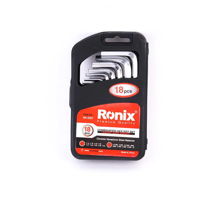 Ronix en Stock Modelo RH-2052 Herramienta manual de reparación de PC 18 Juego de llaves llave Allen Juego de llaves hexagonales