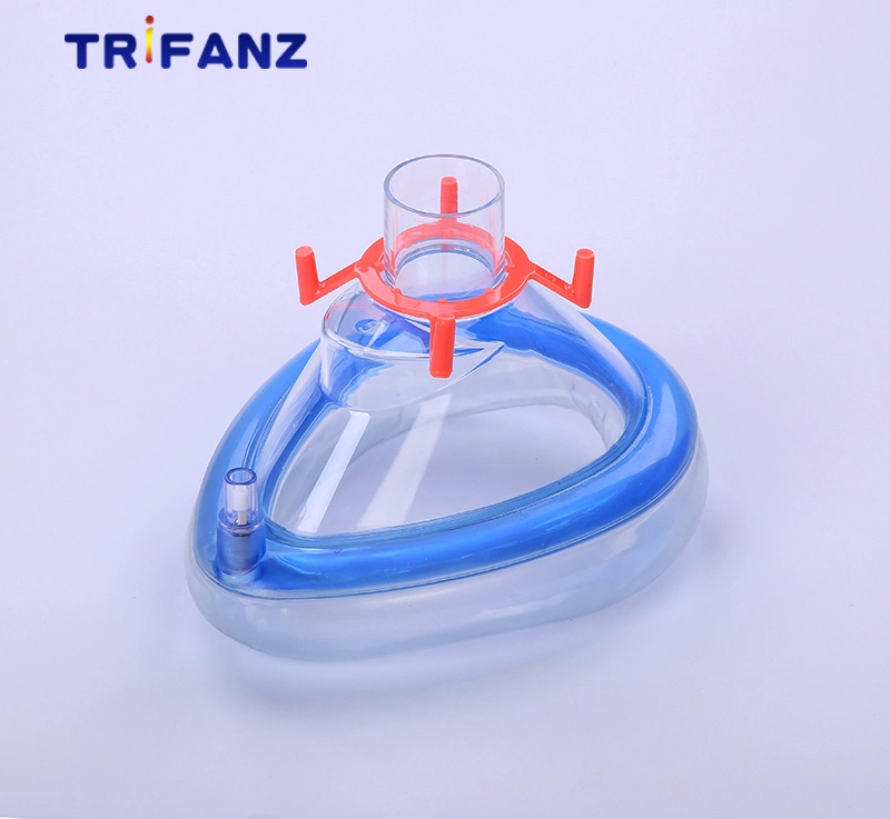 Disposable Medical Transparent Anesthesia Face Mask with Soft Air Cushion