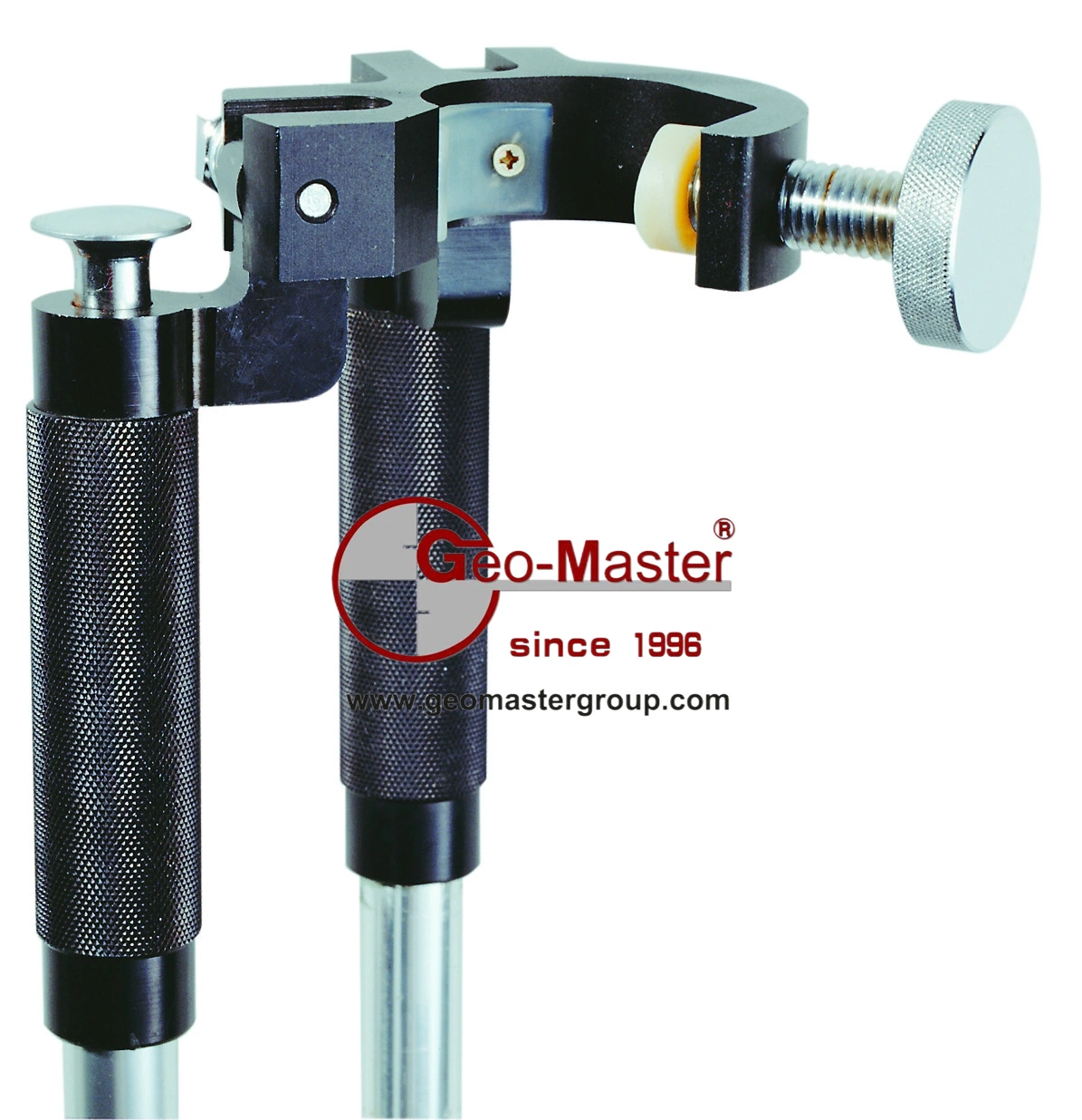 Geomaster Surveying Equipment, 1.9m Swiss-Style Dual-Strut Aluminum Bipod for Prism Poles, GPS Poles