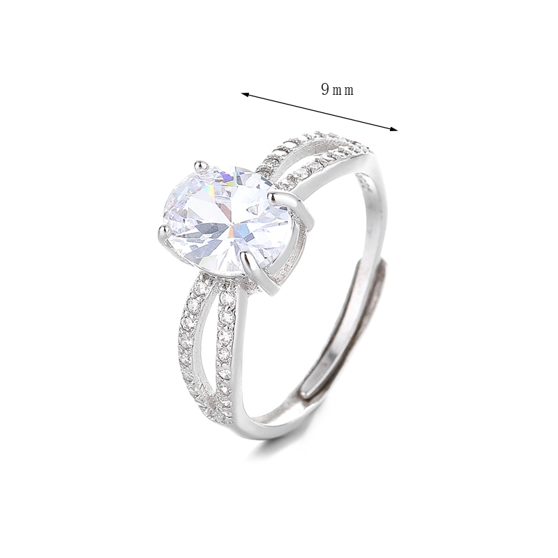 Mode 925 Sterling Silber mit klaren CZ Ring Schmuck für Großhandel/Lieferant für Mädchen