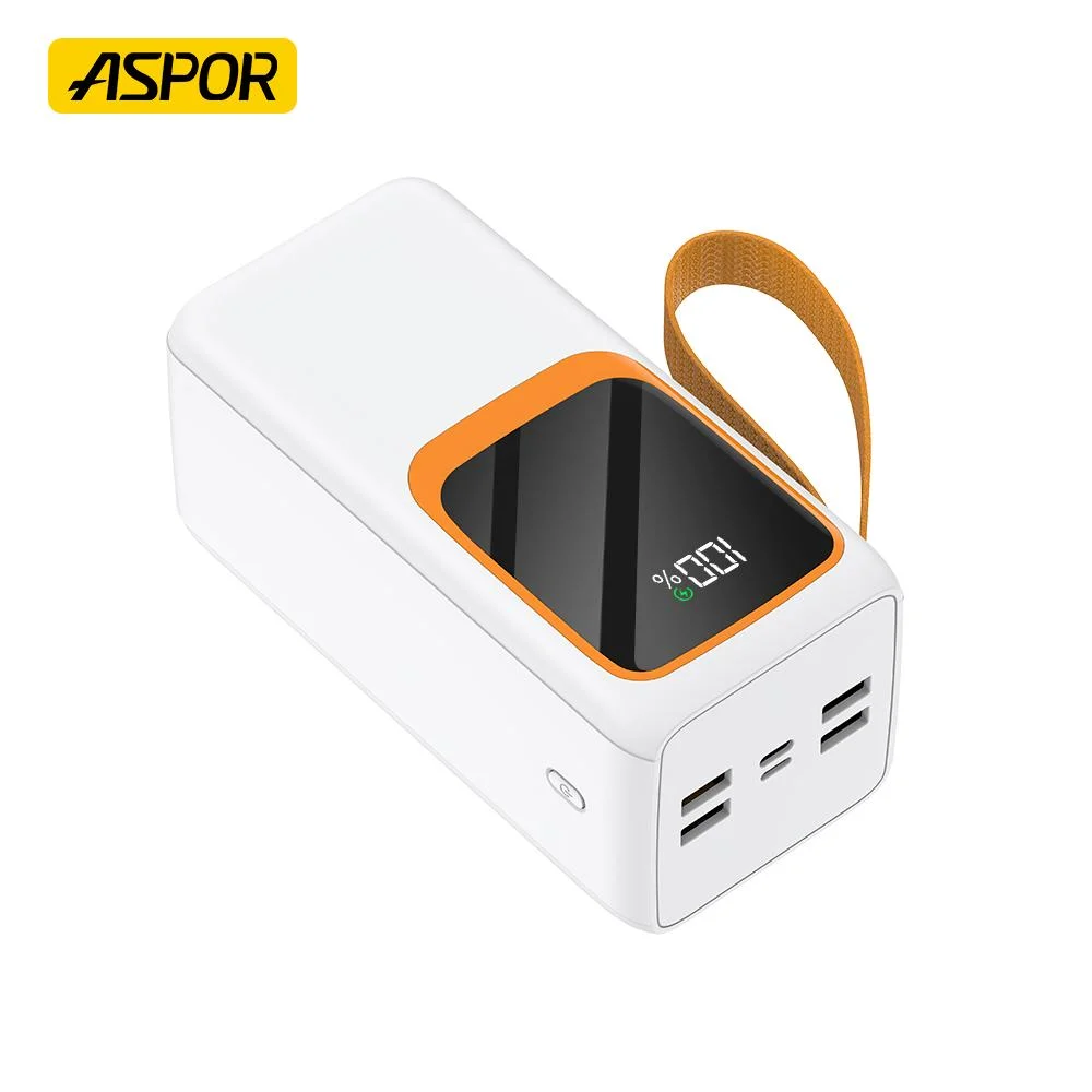 Aspor A350 New Big Capacity 50000mAh Power Bank Super Quick Charging 22.5W Fast Charge Support 7 Devices Charge Together