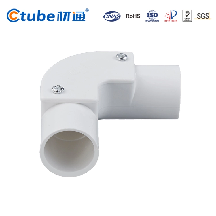 White Color Hft Inspection Tee with Cover PVC Electrical Conduit Fittings