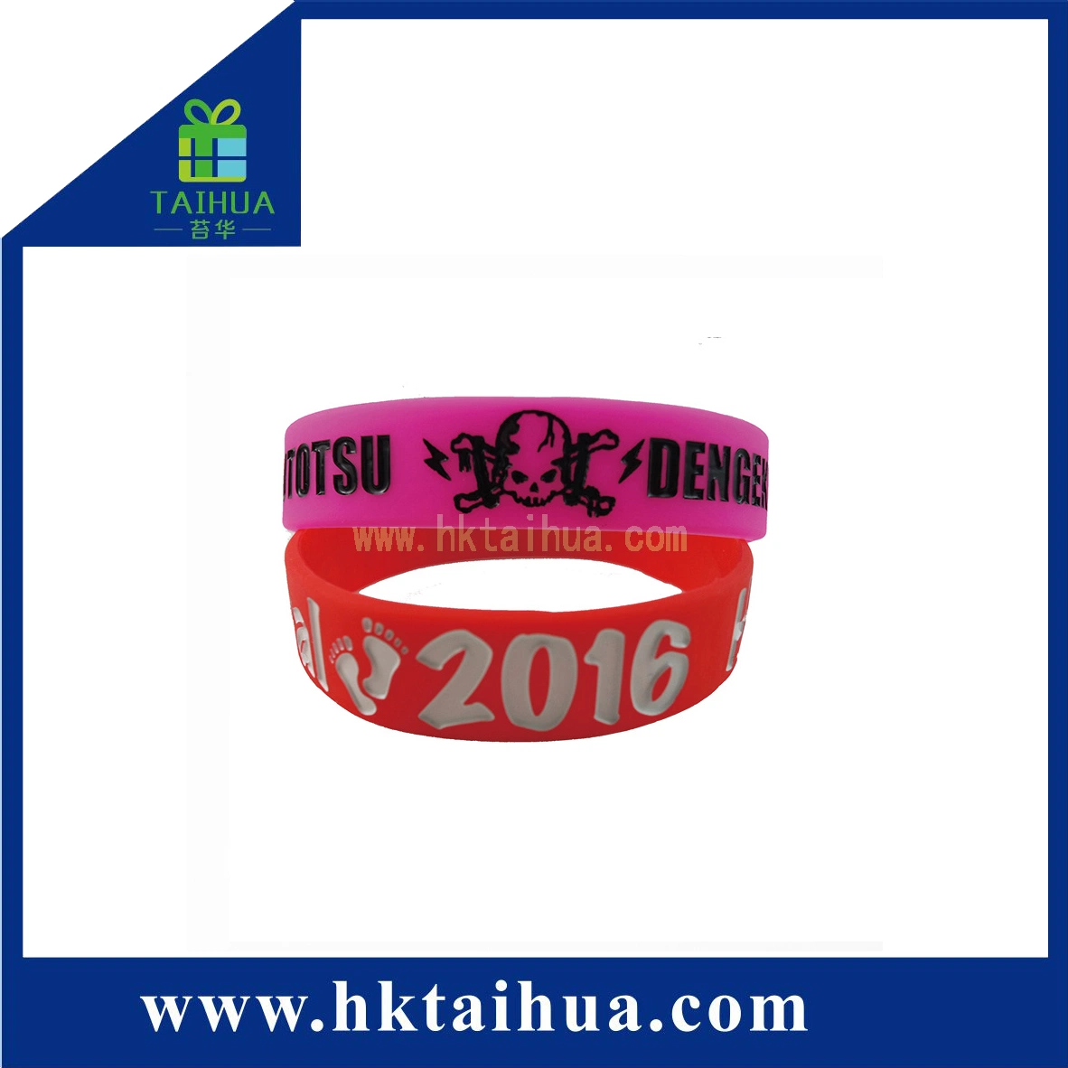 Best Quality Embossed Printed Silicone Wrist Bands Bracelet