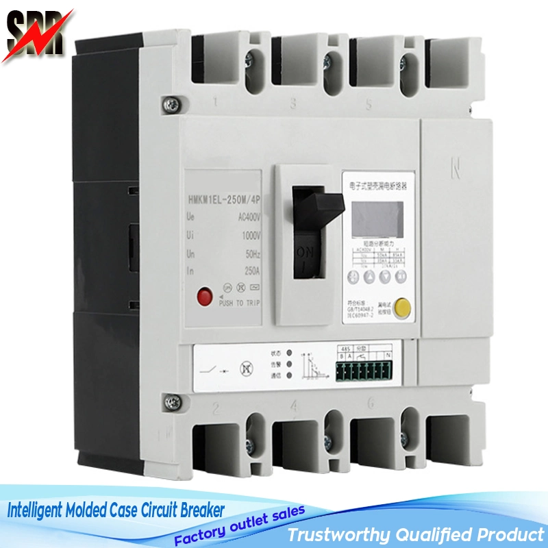 Cm1l Intelligent Moulded Case Circuit Breaker, ELCB 3p 4p 200A 300A 400A 500A 630A MCCB 30mA 100mA 300mA Cm1 Electronic Leakage Protection Circuit Breaker