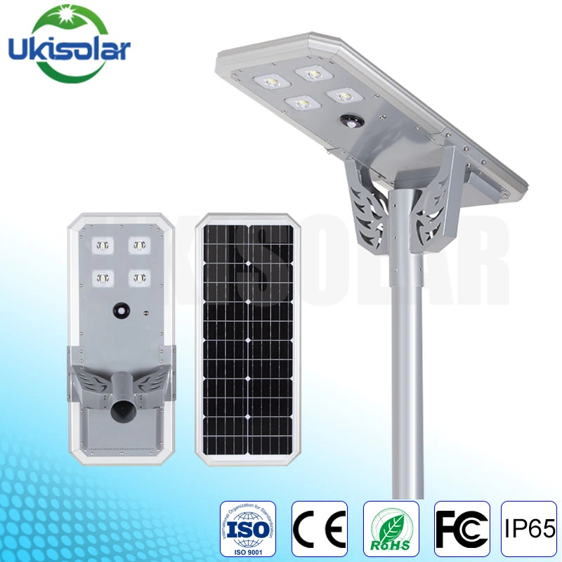 Ukisolar Outdoor Puissance solaire intégré WiFi caméra IP de sécurité sans fil avec Rue lumière à LED