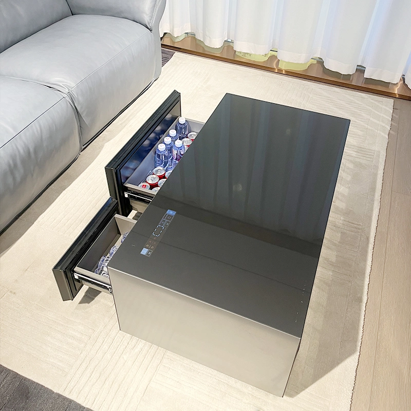 STB106 Smart Touch Table with Fridge and Freezer and Music Player