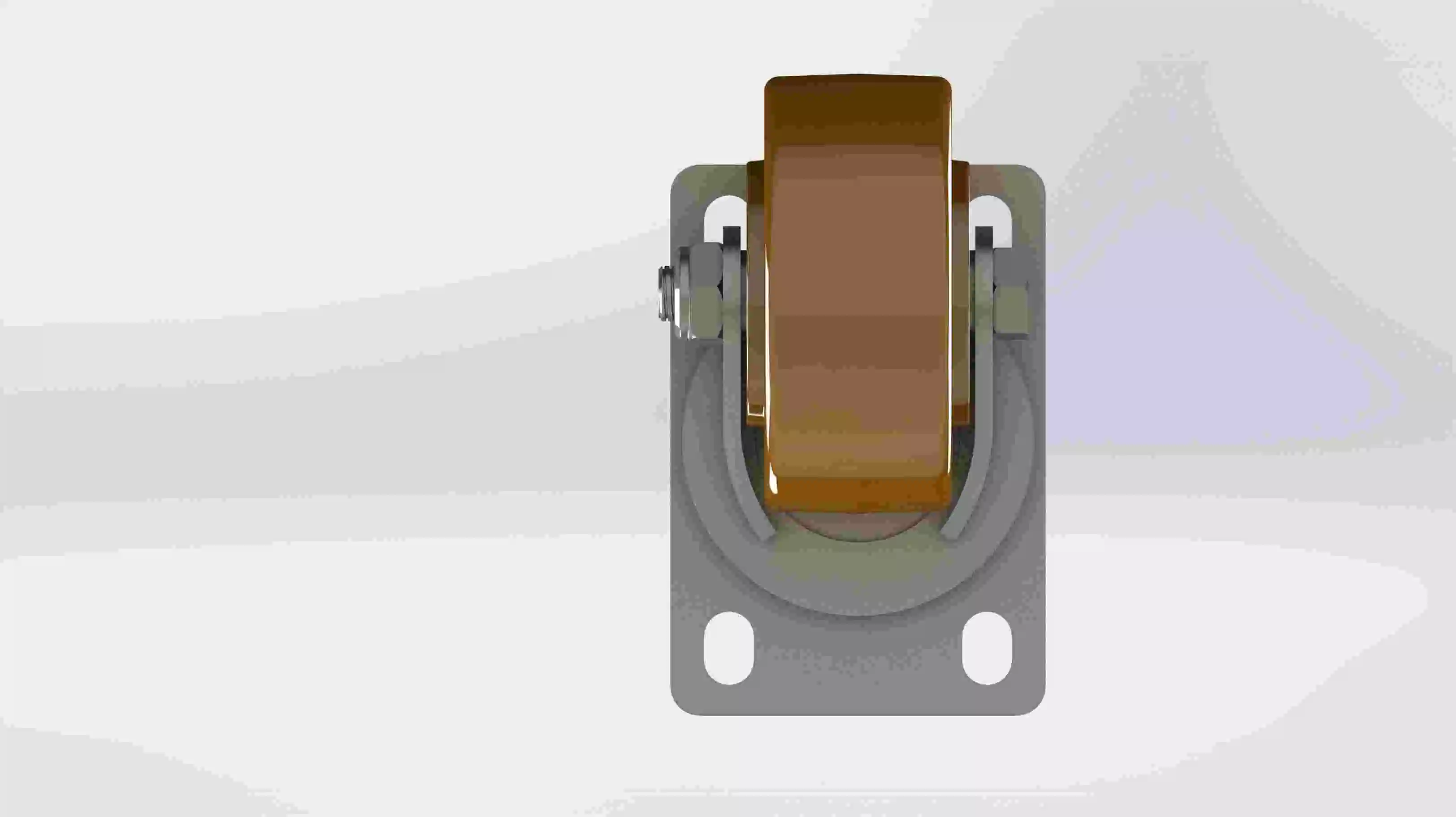 Roda de nylon branca de 4 polegadas, aço inoxidável de resistência média