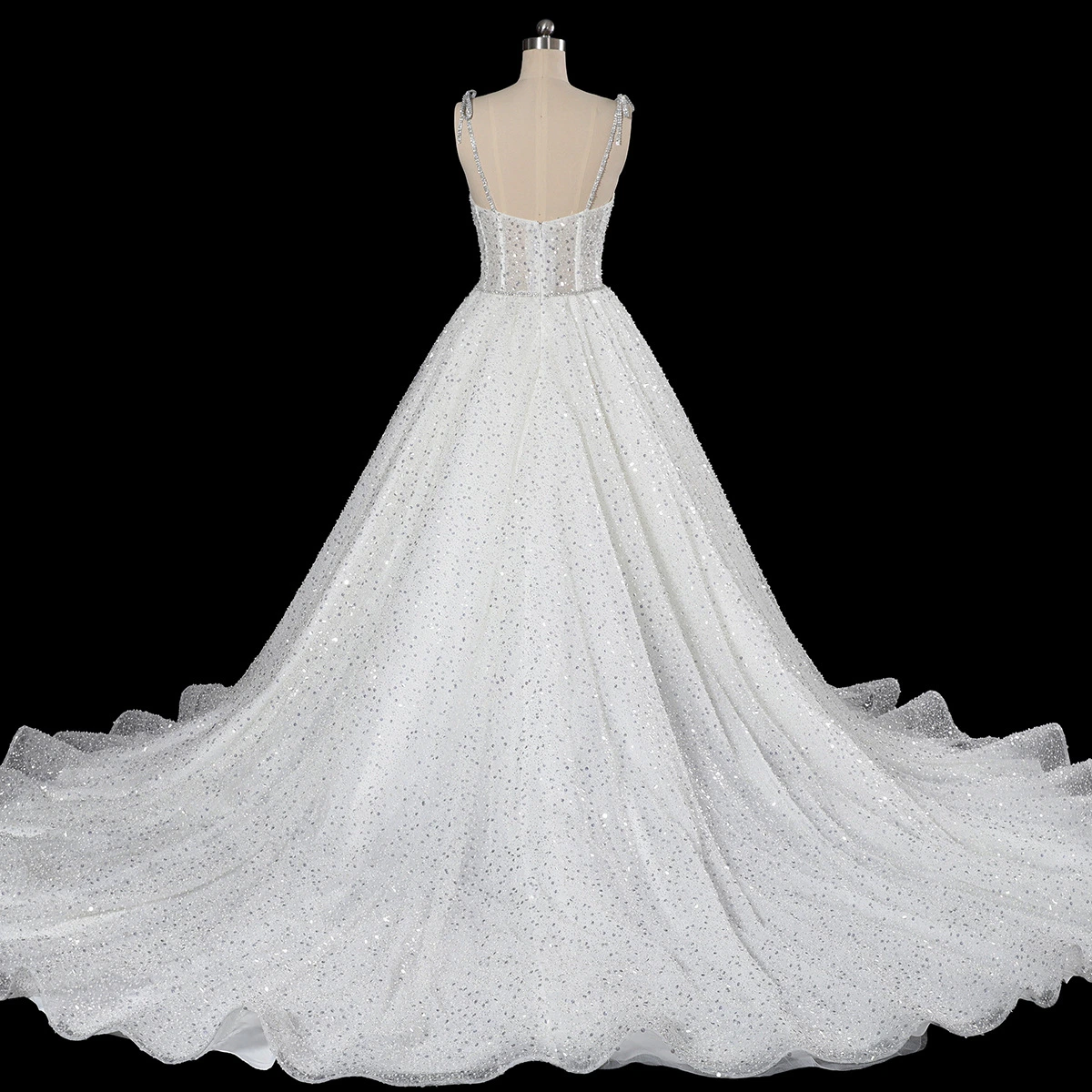 Yc522 Heißer Verkauf Temperament Braut Strapsenträger Prinzessin Lange Schwanz Hochzeit Kleid