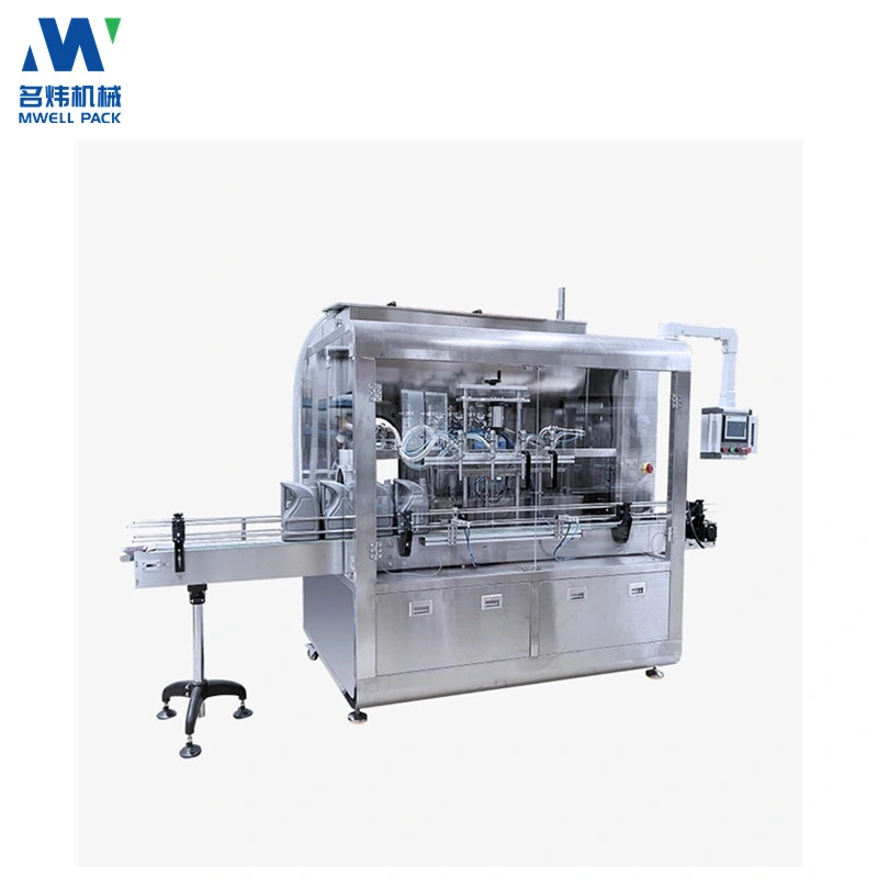 Automatic 4/6/8 Heads Piston Pump Filling Machine for Food/Cosmetic/Beverage /Oil/Cream / Soap Liquid Paste Product Packing Machinery Machine Bottling Line