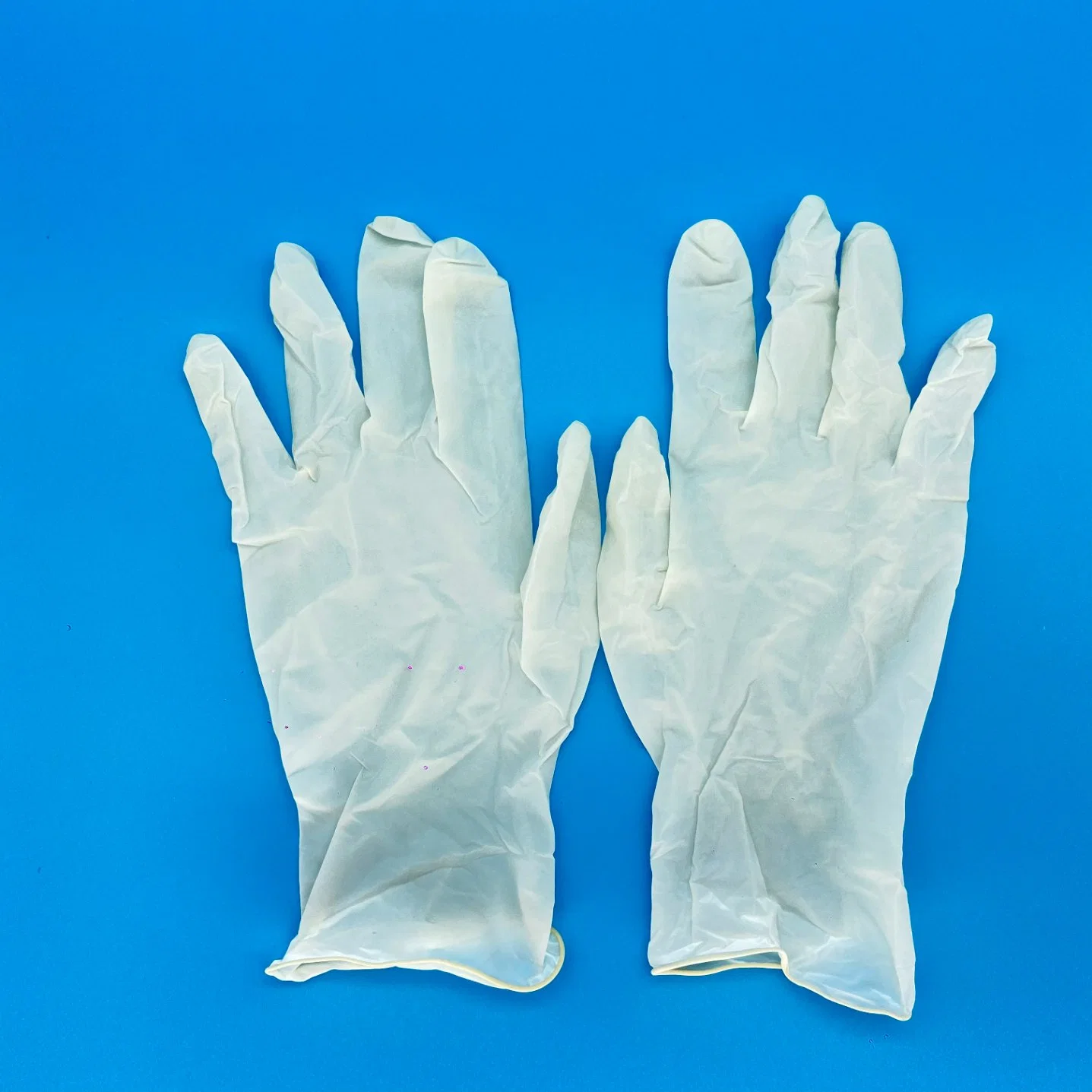 5.0G blanco desechables de látex sin polvo Guantes de látex guantes de caucho natural de examen