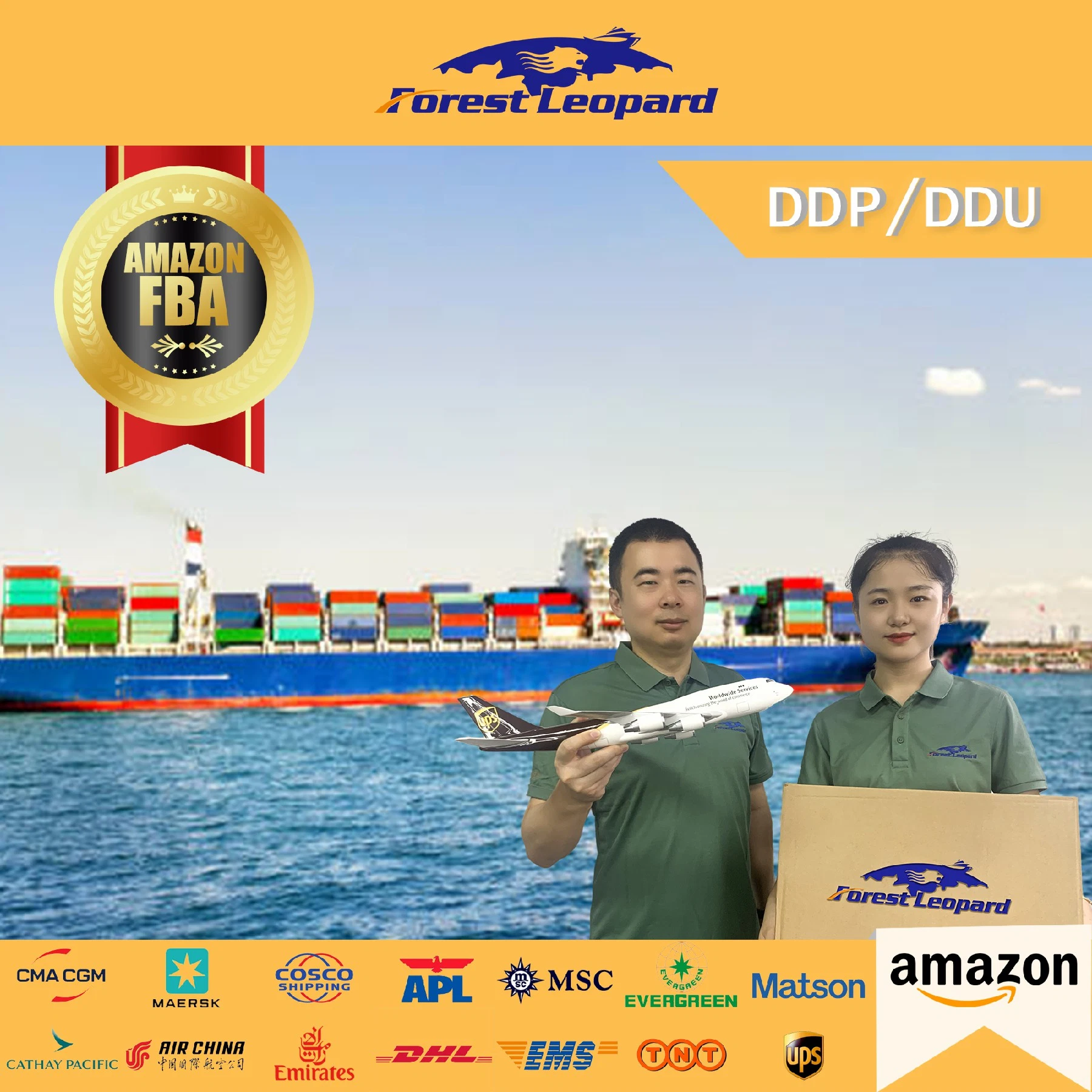 Amazon Fba DDP Freight Forwarder From China to Thailand Colombia by Sea Shipping Agent for India Freight Forwarder China to UK