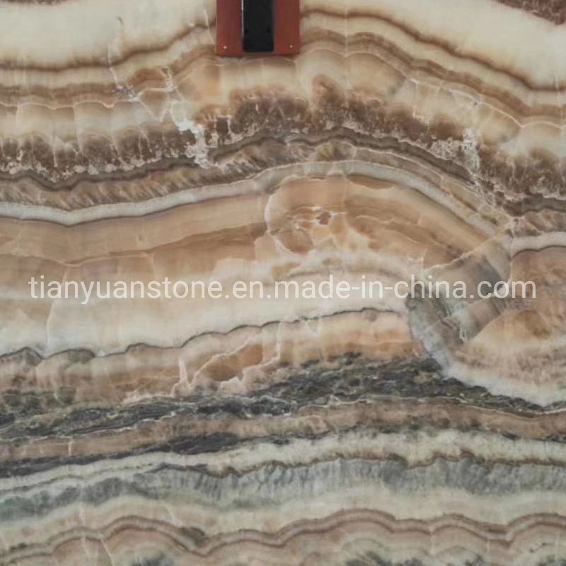 Translucent Natural Luxury Wood Vein Striped White Onyx