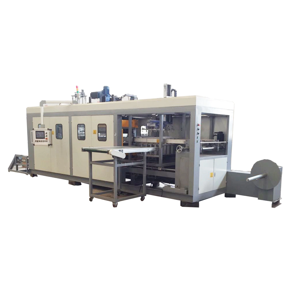 Zs-7285 Fully Automatic Negative Pressure Thin Gauge Vacuum Thermoforming Processing Plastic Product (Packaging, tray, box, lid...) Machine