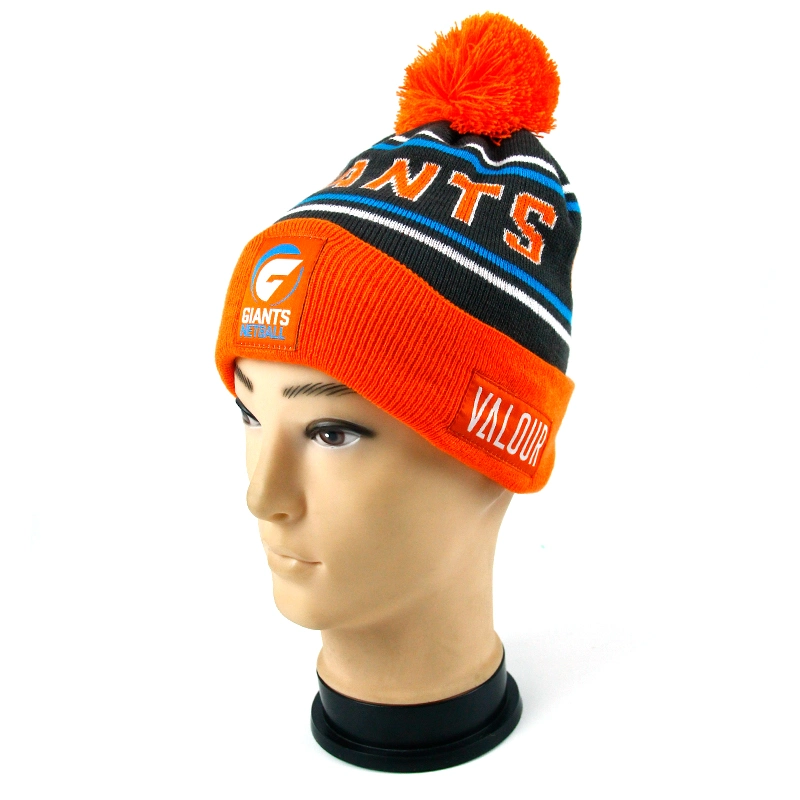 Wholesale/Supplier Manufacturer Custom Winter Jacquard Woman Man Knitted Designer Sports Fashion Toque Beanie Hat for Man