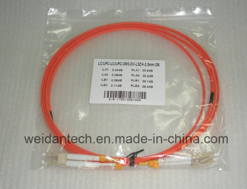 LC-LC Multimode Duplex Om2 Fiber Optic Cable Patch Cord