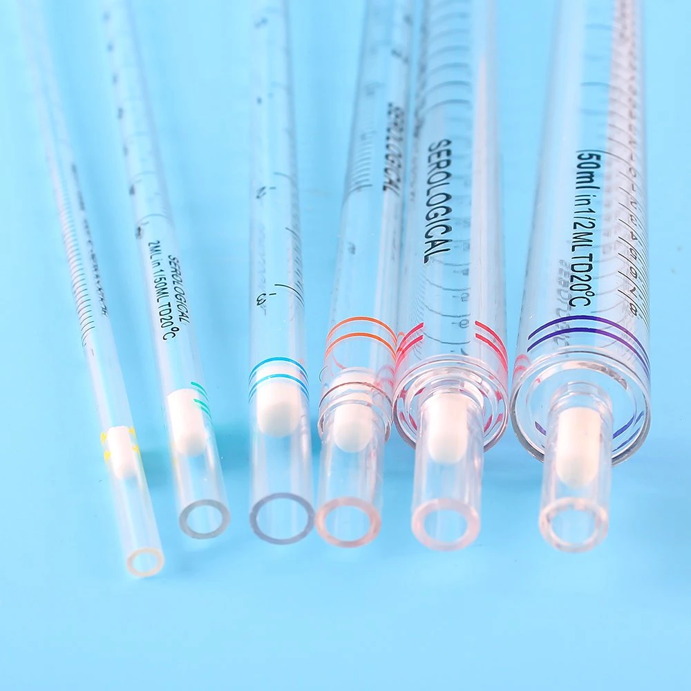 Professional Medical Accurate Filter Clear Transparent Transferring Aspirating Plastic 25ml Serological Pipettes