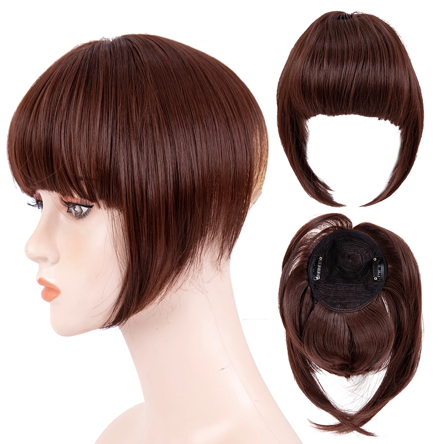 Precio al por mayor Toupee con Bangs Straigh Topper Hairpiece Top Piece Pelucas