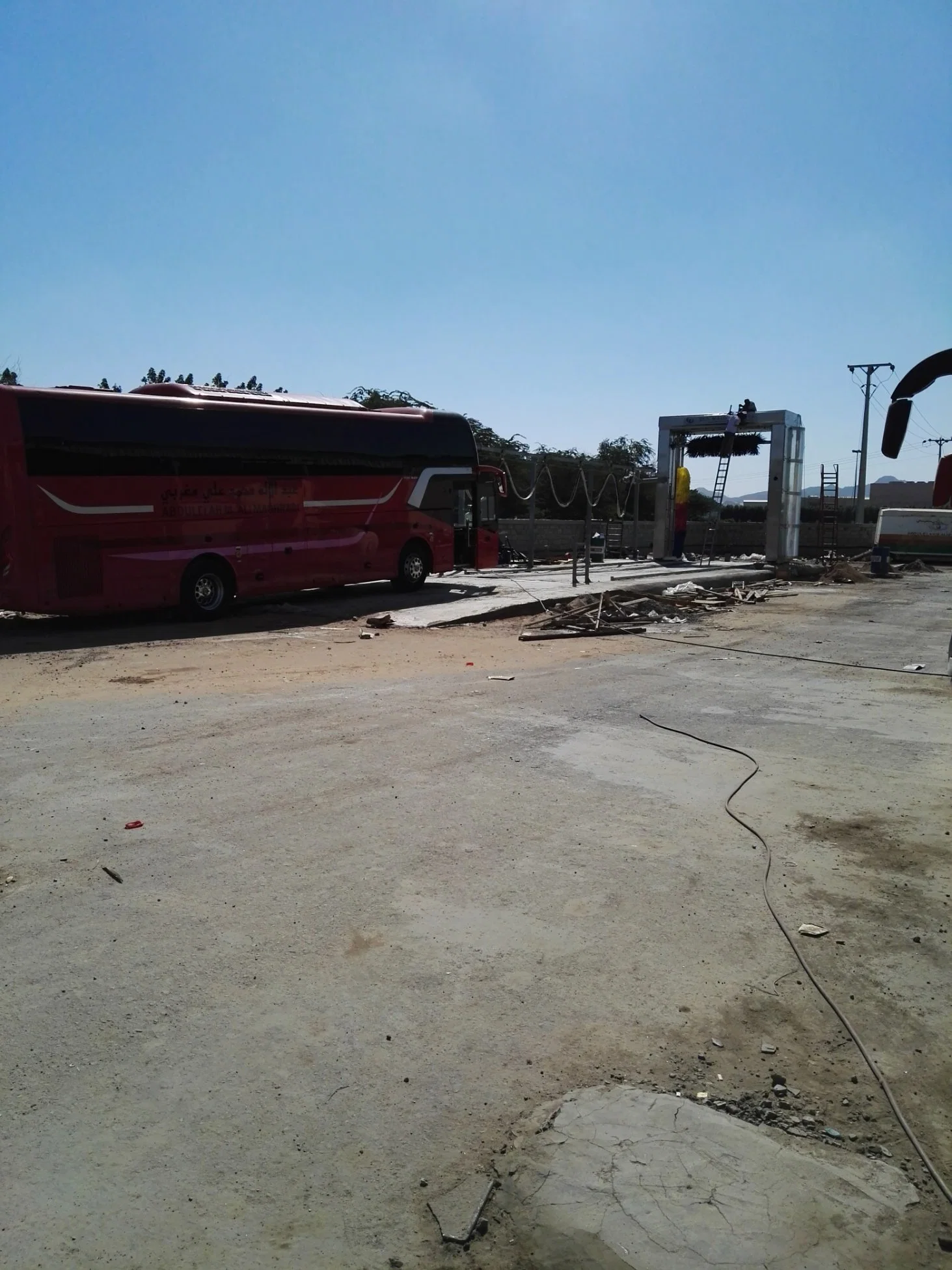 Entièrement automatique machine à laver de bus et de chariot mobile de prix 3 balais