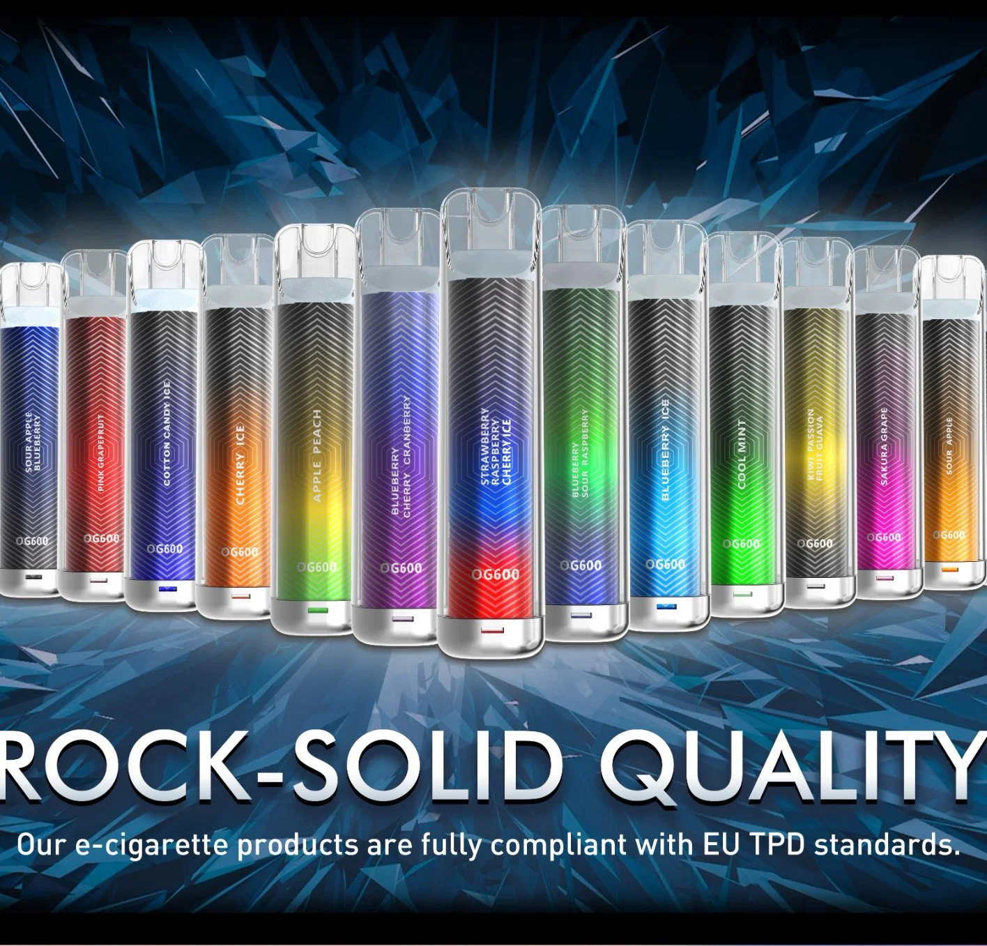 Conformidade com TPD ISO9001, OEM ODM de alta qualidade, original barato Fábrica 2023 Europa Hot Selling fabricante 600 Puff Pen Slim Melhor sabor Vape