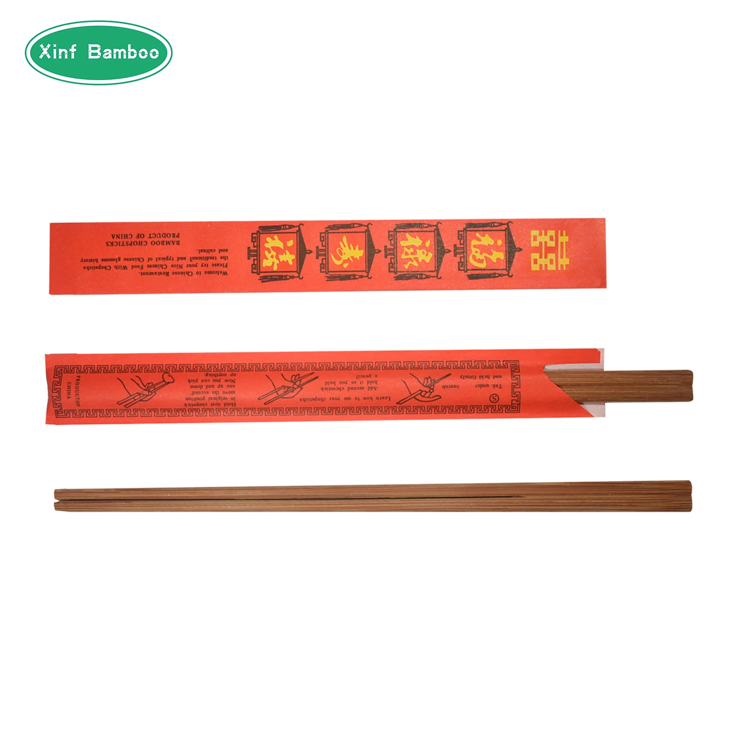 100 Pairs Full Paper Wrapped Bamboo Tensoge Professional Set of Disposable Chopsticks for Sale