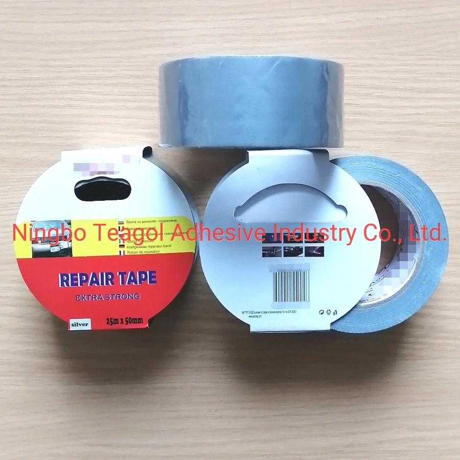 50mmx25m Repair Tape Silver Color Cloth Duct Tape Silver