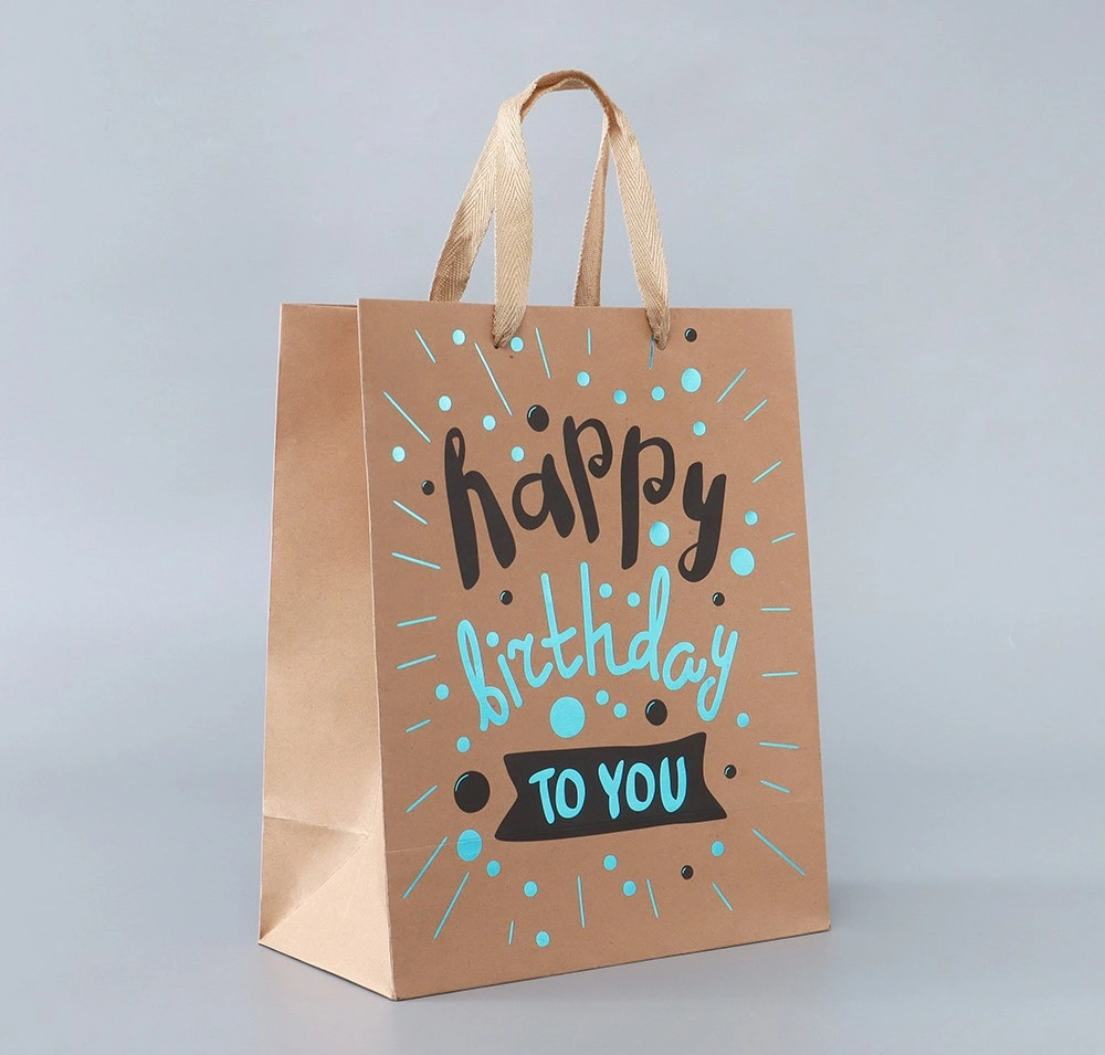Low Price Garment Jewelry Cosmetic Cardboard Kraft Paper Gift Shopping Bag with Handles Tote Packing Bag for Takeaway Food Beverage Packaging