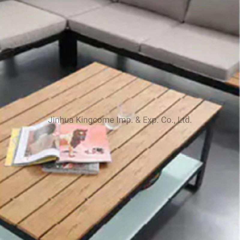 Tischplatte Aus Kunststoff Holz Aluminium Rahmen Como Ecke Sofa-Set Möbel Für Zuhause