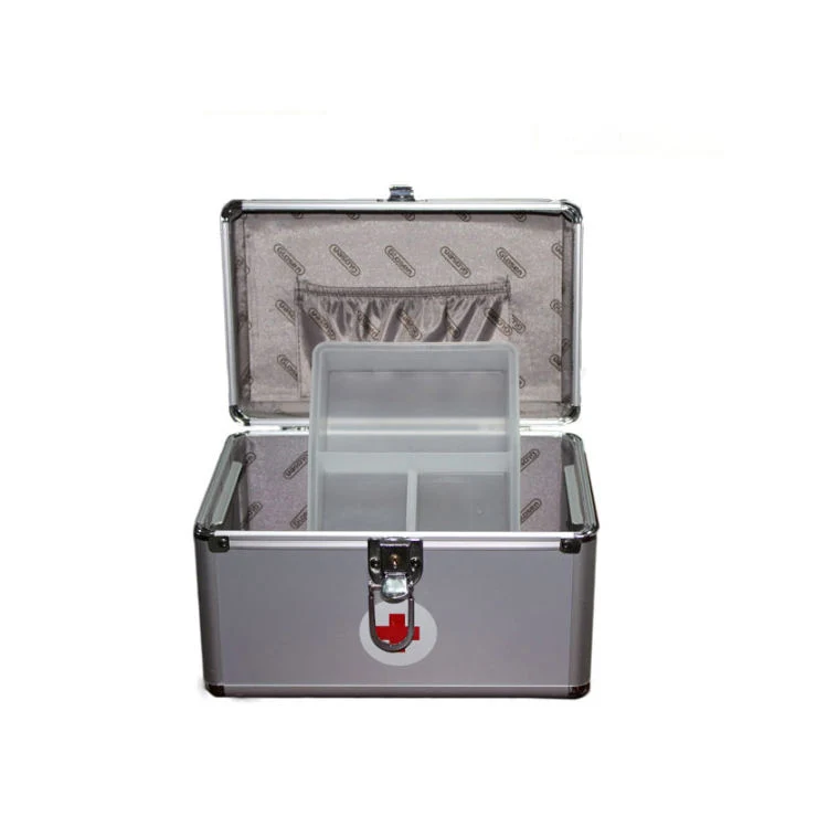 Suppliers Convenient Portable Aluminum First Aid Bags and Boxes First-Aid Kit Case with Whole Medical Tools for Home Office