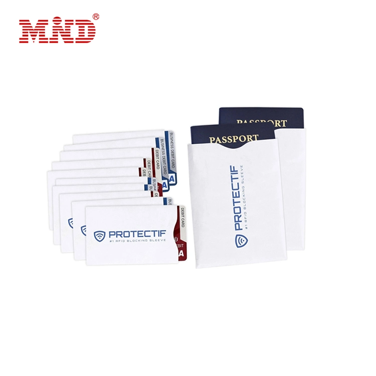 RFID Blocking Aluminum Foil Silver Sleeves Covers Passport Credit Cards