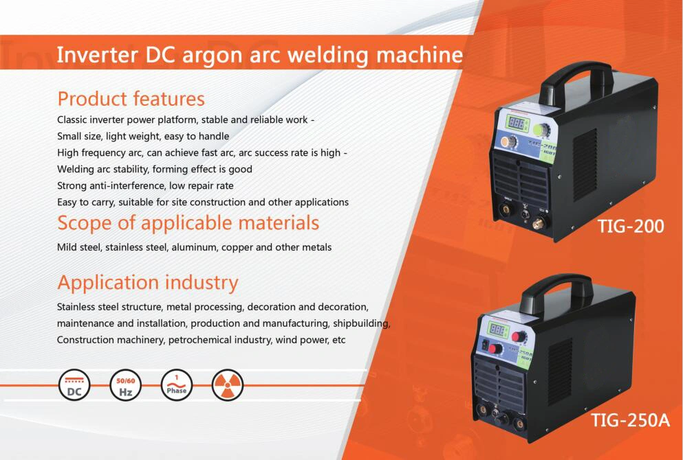 Single Phase Inverter DC Argon Arc Welding Machine TIG-200