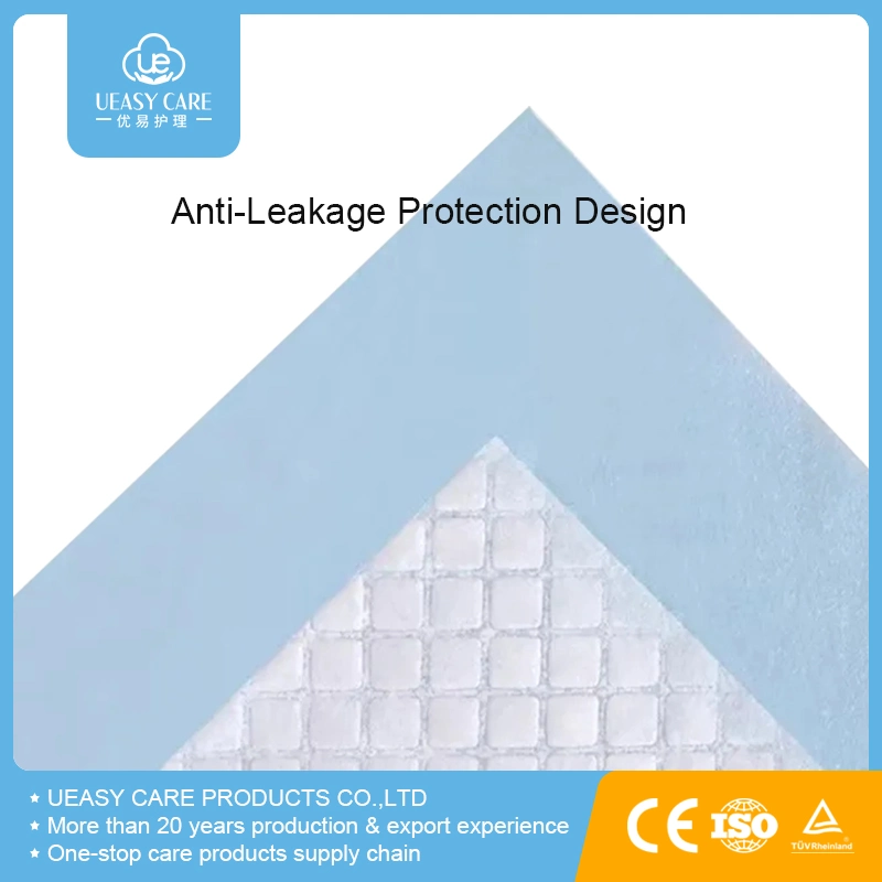 OEM&amp;ODM Hygiene Premium cómodo transpirable antideslizante Anti-Leak Waterproof Cuidado de bebés Almohadilla para New Baby Bed almohadillas Underpad Super absorción de orina Almohadilla