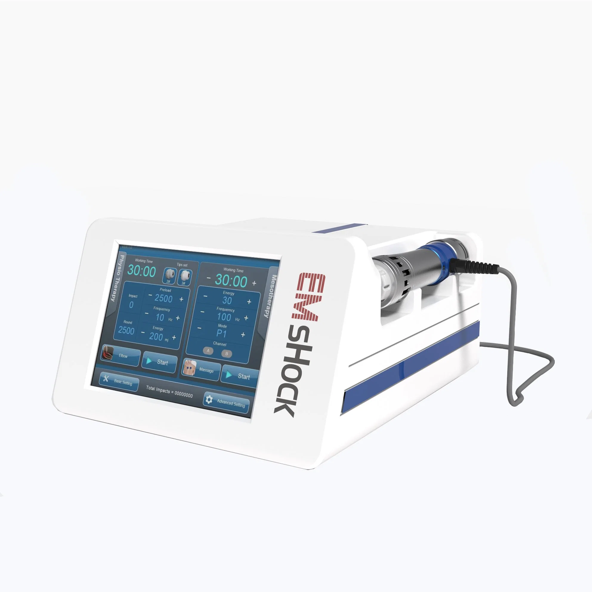 Electromagnetic Focused Shock Wave Shockwave Therapy Machine EMS