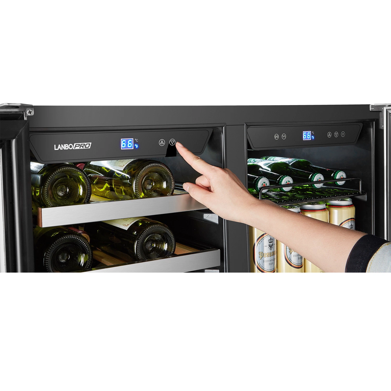 Porte acier inoxydable sans soudure de vin et de refroidisseur de boissons