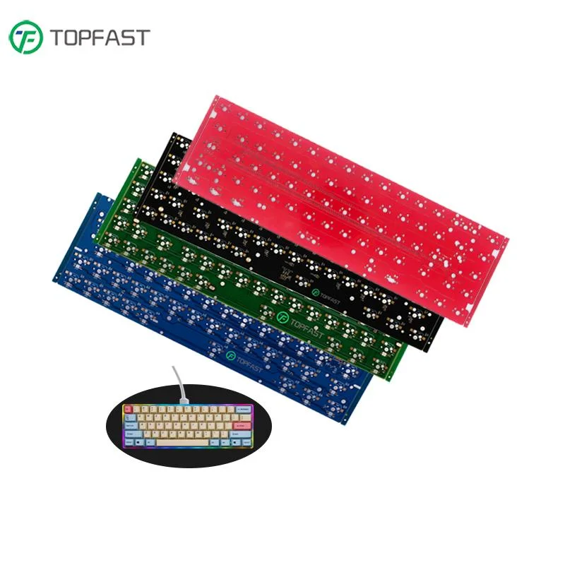 Custom Qmk Via Layout Design Service Hot Swap Bare PCB Board Manufacturing Full Size RGB Type C 108 Mechanical 60% 80% 100% Keyboard PCB for Gerber