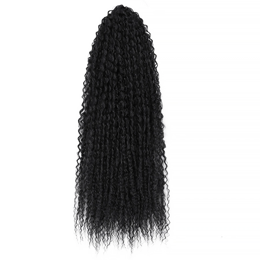 28 Pouces Extensions de Cheveux Synthétiques en Crochet Torsadés de Racines Africaines Brésiliennes Cheveux Synthétiques Ondulés Profonds pour Tresses