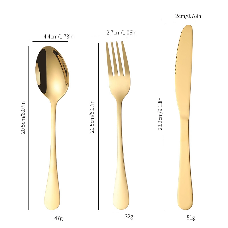 Fábrica Atacado 12 PCS jantar flatware conjunto de garfo de faca Conjunto de 12 peças de Talheres em aço inoxidável