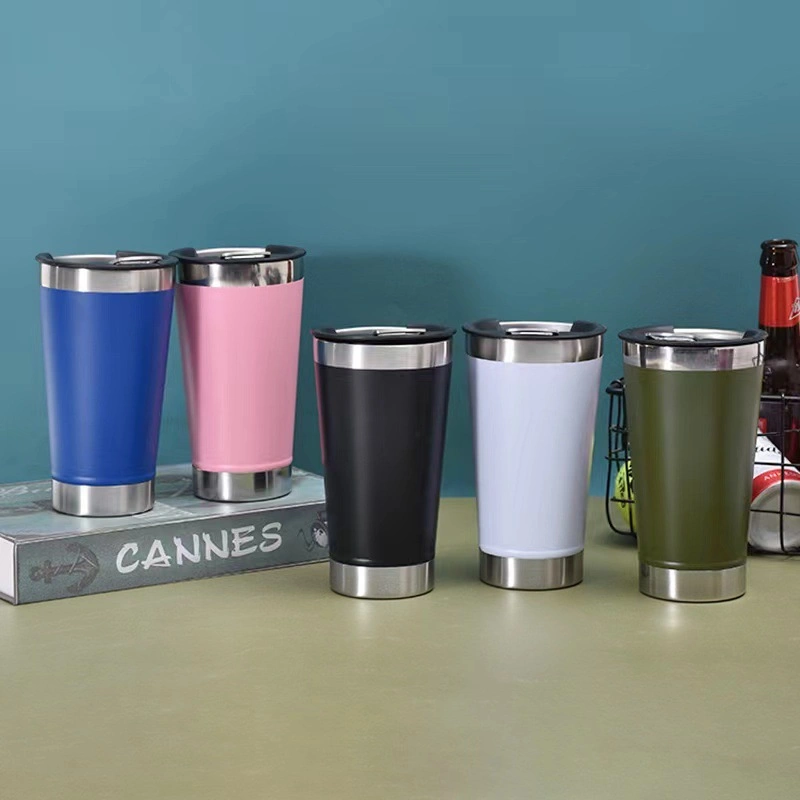 High quality/High cost performance  Control Beer Tumbler with Opener Mugs Vacuum Insulation Tumbler Stainless Steel Vacuum Water Bottle