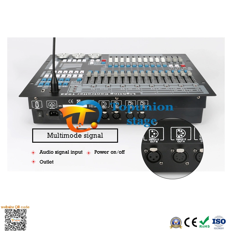 Consola de control de luces del ordenador de haz de cabeza de Diamond 1024 DMX512 Shake Bar de bodas Palmer controlador de luz