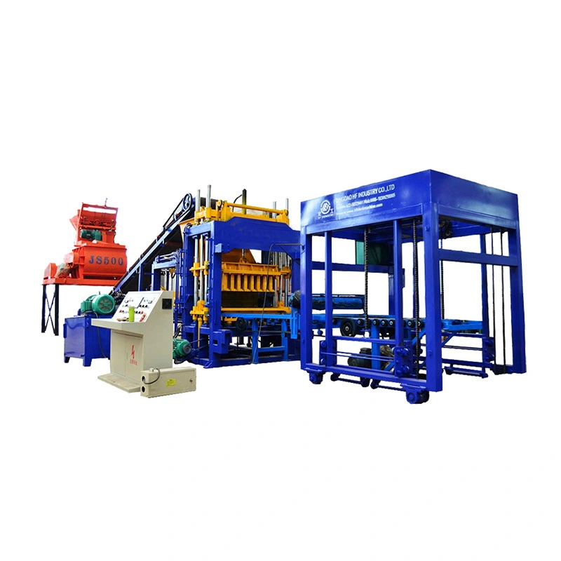 Qt4-15A Fully Automatic Hydraulic Concrete Hollow Paver Block Making Machine Production Line