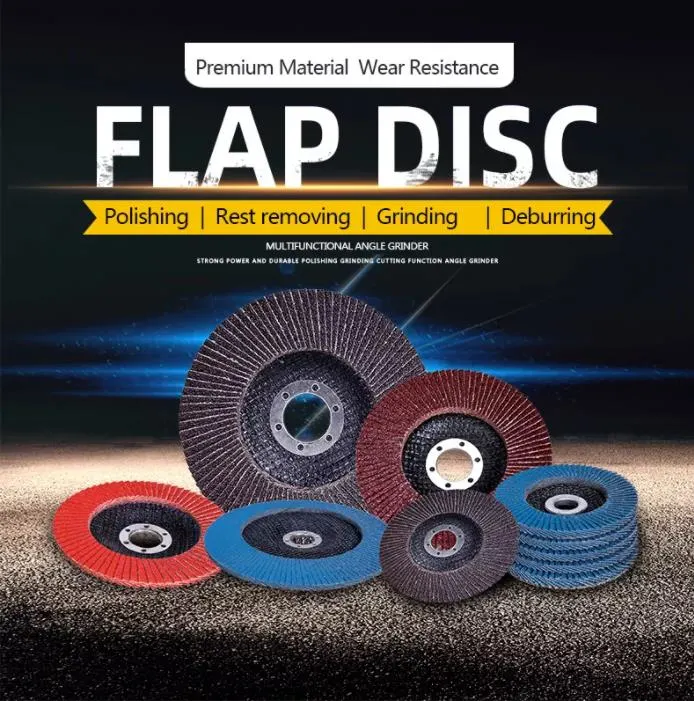 115mm 4 1/2 Inch 60 Grit Zirconia Abrasive Sanding Flap Disc Grinding Discs