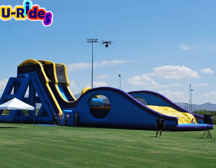 Commercial outdoor Drop Kick Large Slide Inflatable blow up water slide For Amusement Park