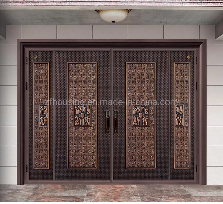 Villa Entry Luxurious Aluminum Casting Brass Doors for Home Decoration