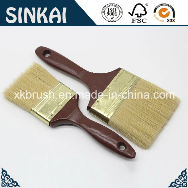 Synthetic Tapered Paint Brush with Wood Handle