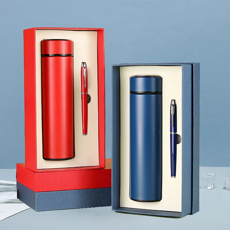 Promotional Customized Logo Corporate Business Souvenirs Thermos Cup Pen Gift Set