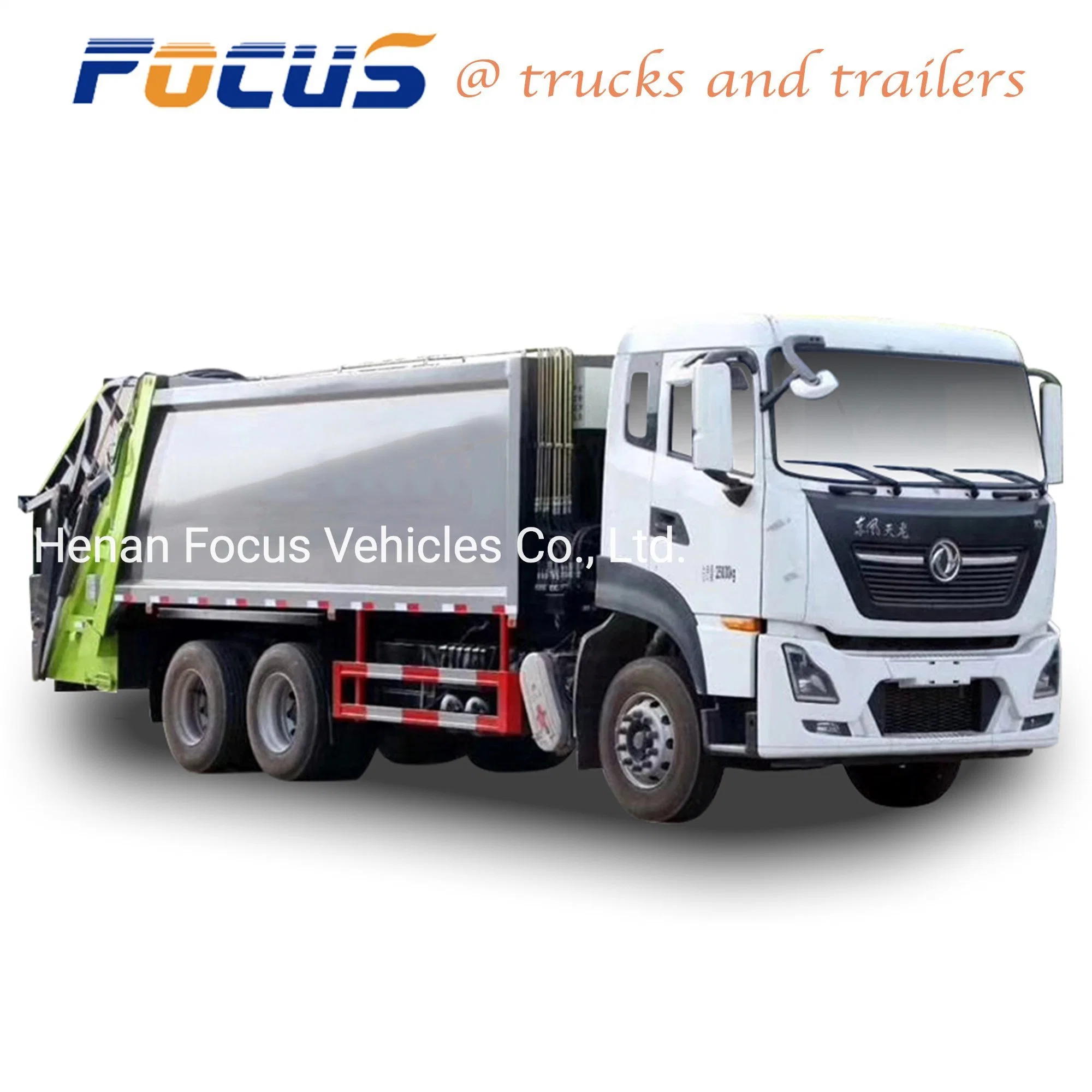 DFAC 6X4 3 Axles 10 Wheels Rear Loading Trash Compactor Garbage Truck for Loading Rubbish