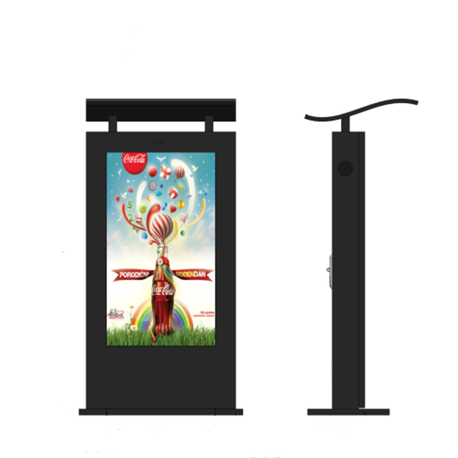 Outdoor LCD TV Wall Equipment Video Monitor Totem Machine Outdoor Advertising Screen Display