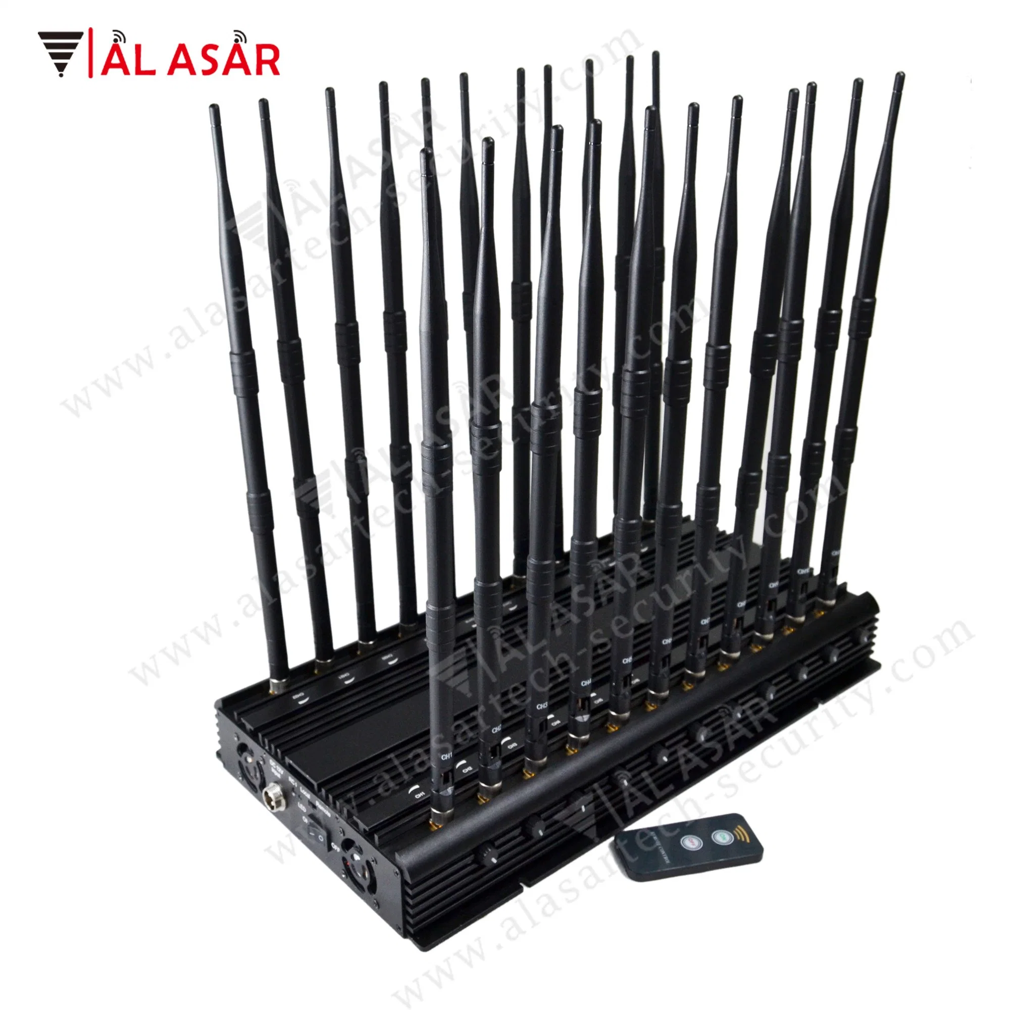 Worldwide 22 Antennas Wireless Signal Jammer for Full Bands 5glte 2g 3G 4G Wi-Fi GPS Lojack