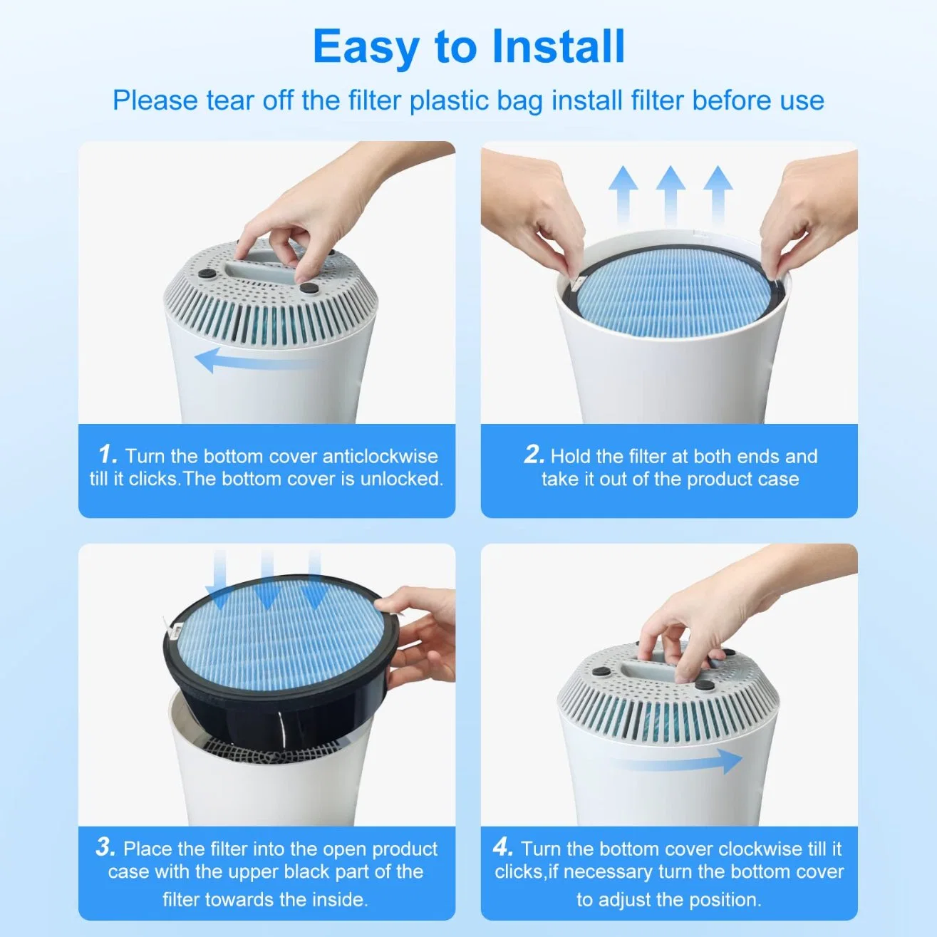 Home Best Air Ionizer HEPA Anion Air Purifier