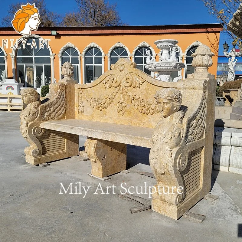 Custom Garden Natural Stone Marble Benches for Outdoor Decor